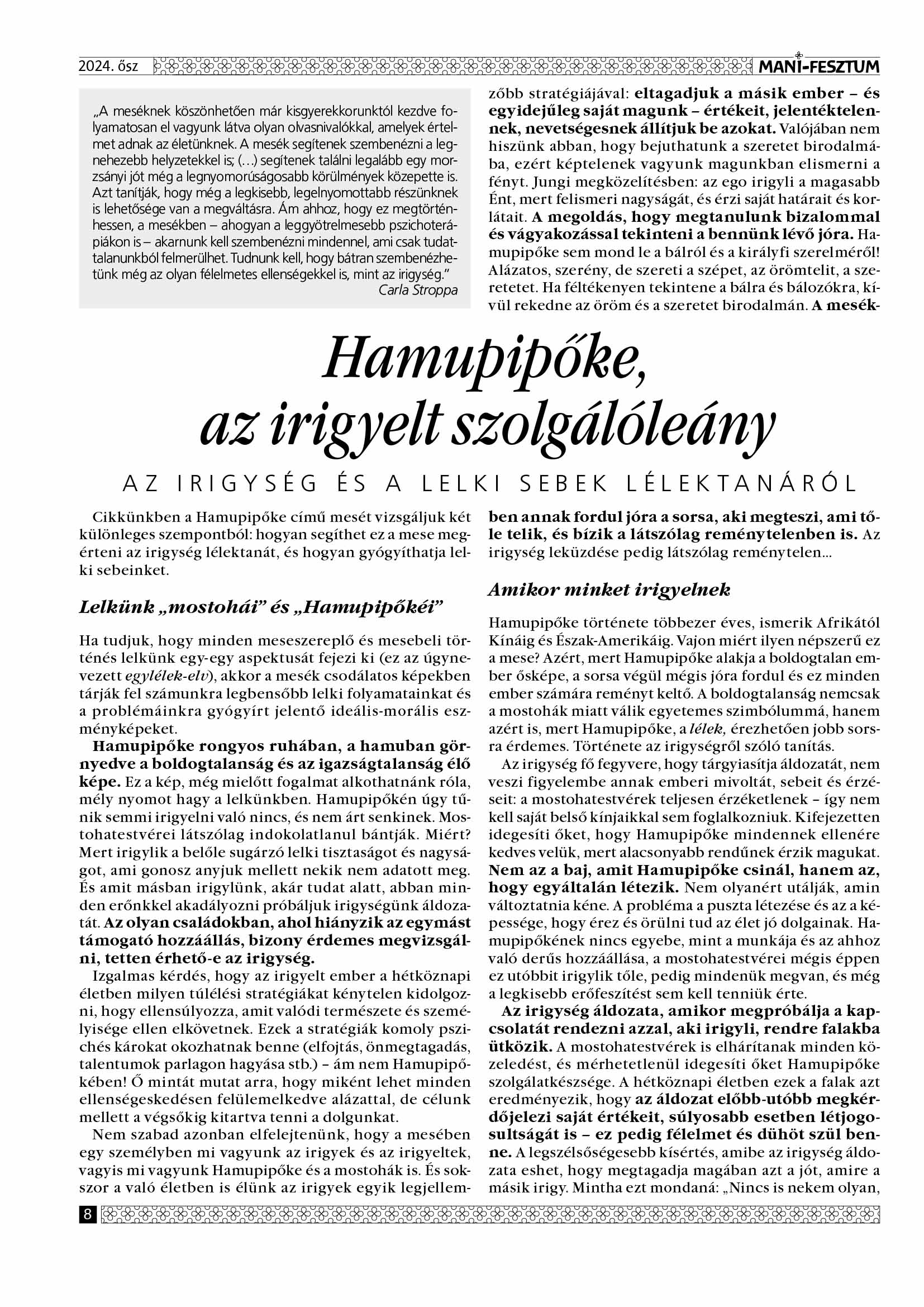 Hamupipőke - Az irigység és a lelki sebek lélektana